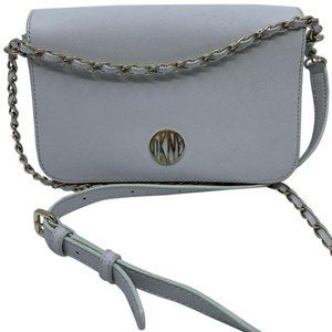 DKNY Silver Leather Crossbody